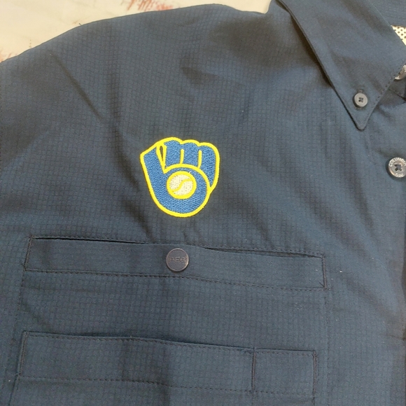 Columbia PFG brewer logo short sleeve fishing shirt - Picture 3 of 6